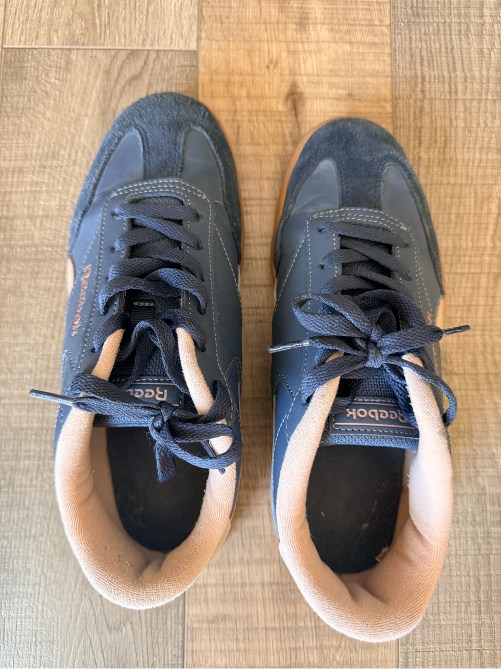 Reebok Men’s Navy Sneakers with Tan Lining